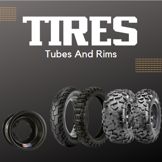 Tires, tubes and rims