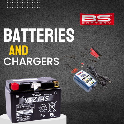 Batteries and chargers for motorcycles