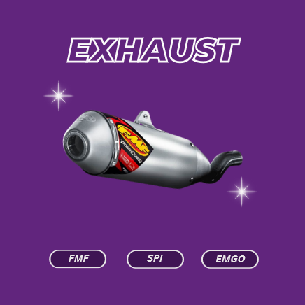A purple background with an exhaust on it.