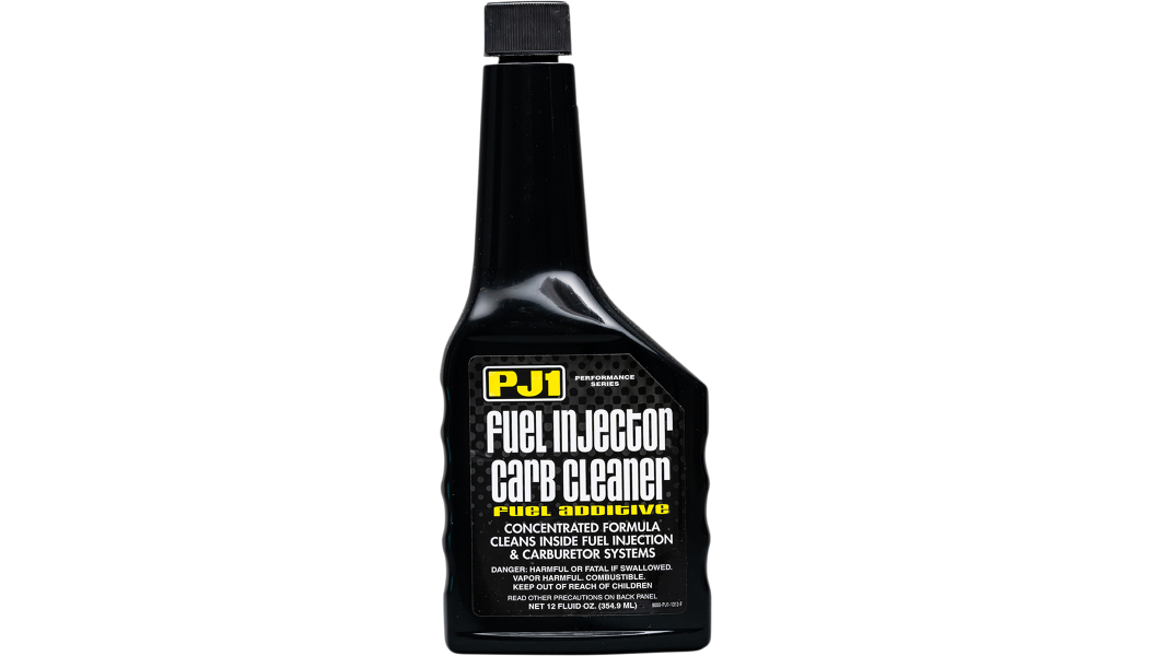 A bottle of fuel injector care cleaner