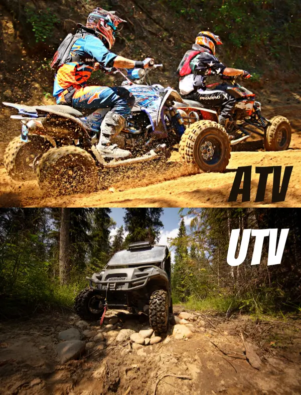 Two different atv pictures side by side.