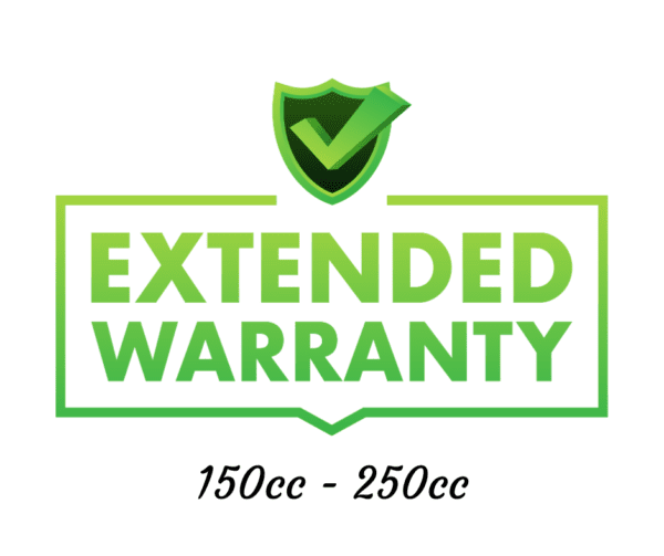 A green and white extended warranty sticker.