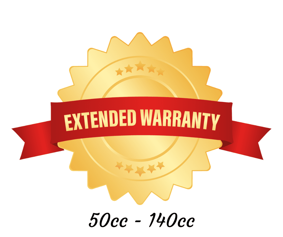 A gold seal with the words extended warranty on it.